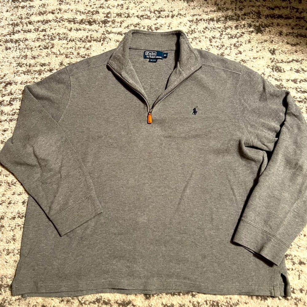 Polo Ralph Lauren Men’s Grey Quarter Zip Sz. XL